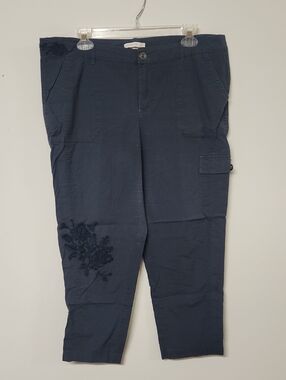 Westport Navy Casual Cotton Blend Pants